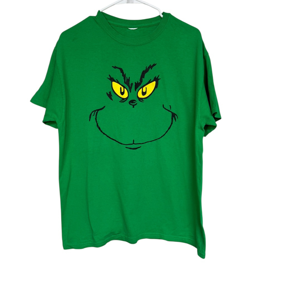 Unbranded Grinch Tee Men's Short Sleeve Green Yellow Large